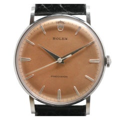 Retro ROLEX Stainless Steel Dress Wristwatch Ref 9829 circa 1960