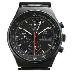 PORSCHE DESIGN Stainless Steel Automatic Chronograph Wristwatch with Day and Date circa 1975
