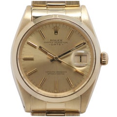 ROLEX Yellow Gold Oyster Perpetual Date Ref 1500 circa 1970s