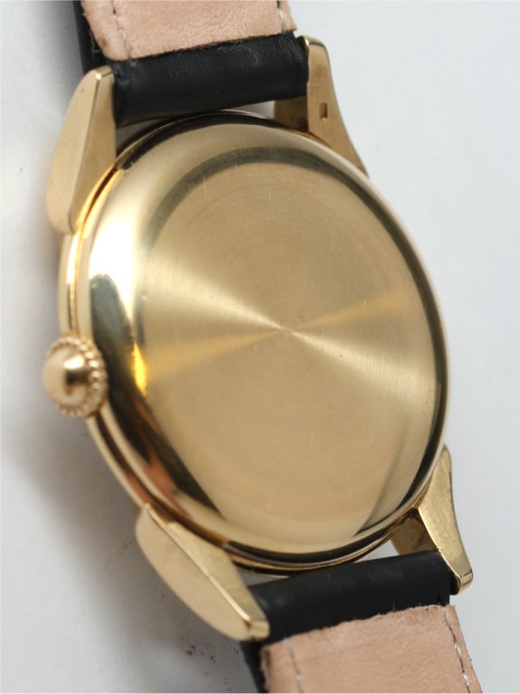 Vacheron & Constantin Yellow Gold Large Dress Wristwatch circa 1950s In Excellent Condition In West Hollywood, CA