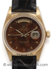Rolex Gold Day-Date President "Burl Wood" ref# 1803 circa 1979