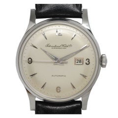 IWC Stainless Steel Automatic Dress Wristwatch with Date circa 1960s