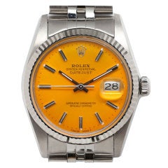 Rolex Stainless Steel and White Gold Datejust with "Spanish Gold" Dial circa 1984