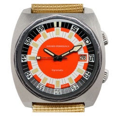 Retro GIRARD-PERREGAUX Stainless Steel Automatic Diver's Wristwatch circa 1960s