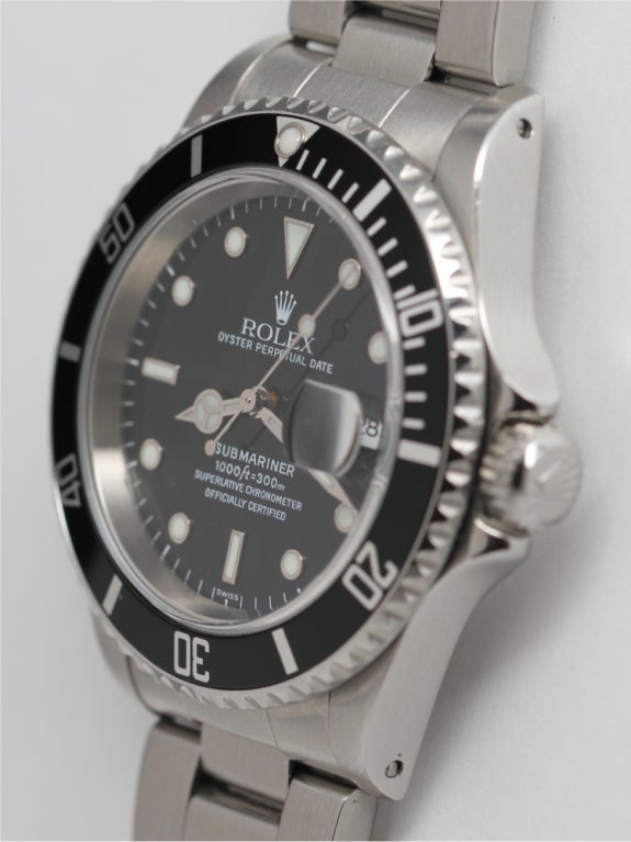 Roles Stainless Steel Submariner Ref 16610 circa 1999