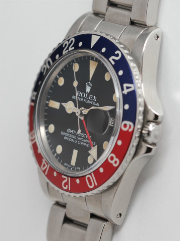 ROLEX Stainless Steel GMT-Master Ref 16750 Transitional Model