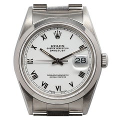 ROLEX Stainless Steel Datejust Wristwatch Ref 16220 circa 1991