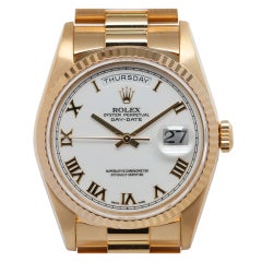 ROLEX Yellow Gold Day-Date President Wristwatch Ref 18038