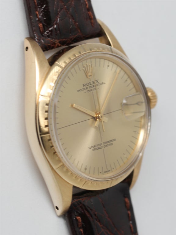 Women's or Men's ROLEX  Gold Oyster Perpetual Date Zephyr circa 1970