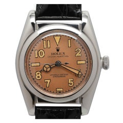 ROLEX Stainless Steel Bubbleback Wristwatch Ref 2940 circa 1946