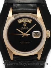 Rolex Gold Day Date President ref 18038 "Onyx" Dial