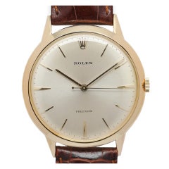 Vintage ROLEX Yellow Gold Dress Watch with Extended Lugs circa 1963