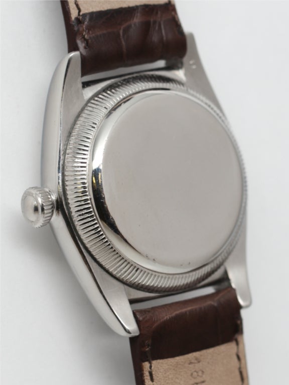 Women's or Men's ROLEX Stainless Steel Bubbleback Wristwatch Ref 2940