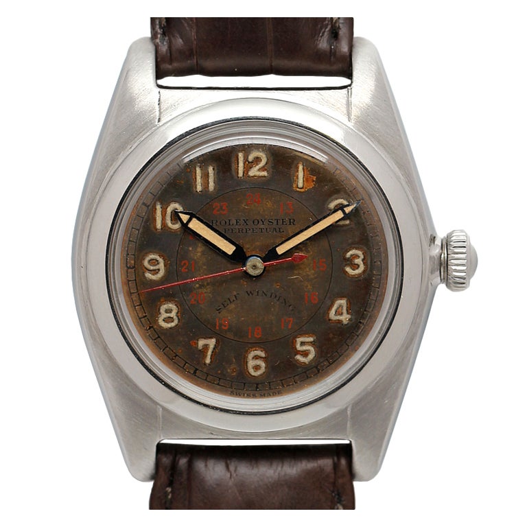 ROLEX Stainless Steel Bubbleback Wristwatch Ref 2940