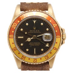 Vintage ROLEX Gold GMT Master Ref 16758 Transitional Model