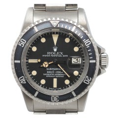 ROLEX Stainless Steel Submariner Wristwatch Ref 1680 circa 1978