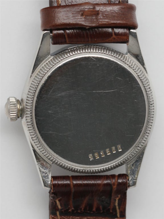 ROLEX Stainless Steel Speedking Wristwatch circa 1940s 1