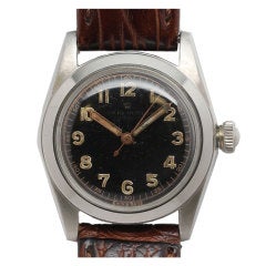 ROLEX Stainless Steel Speedking Wristwatch circa 1940s