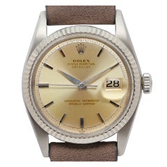 ROLEX Stainless Steel and White Gold Datejust ref 1601