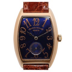 Franck Muller 18k Pink Gold Cintree Curvex Wristwatch