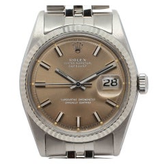 ROLEX Stainless Steel and White Gold Datejust Ref 1601