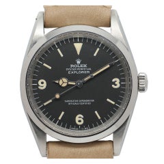 Retro ROLEX Stainless Steel Explorer Wristwatch Ref 1016 circa 1968