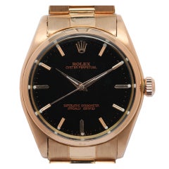 ROLEX Pink Gold Oyster Perpetual Wristwatch Ref 1005