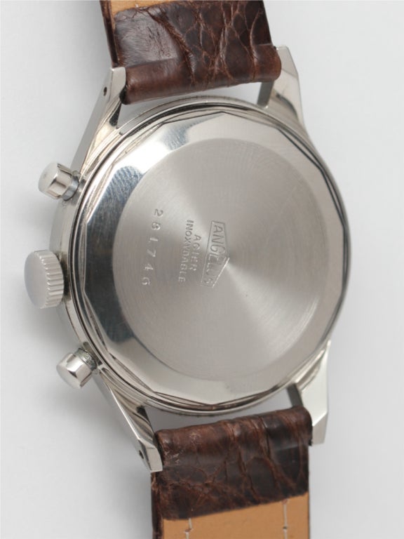 Angelus Stainless Steel Oversized Chronograph Wristwatch 1