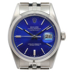 ROLEX Stainless Steel Datejust Wristwatch Ref 16014 circa 1986