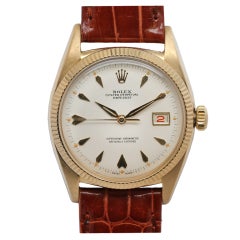 ROLEX Yellow Gold Datejust Wristwatch Ref 6605 circa 1957