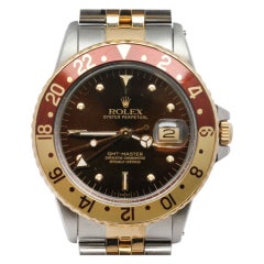 Vintage ROLEX Steel and Gold GMT-Master Wristwatch Ref 16753