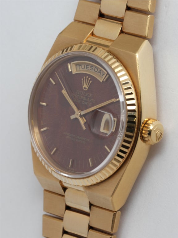 ROLEX Yellow Gold Oysterquartz DayDate President Watch Ref 19018