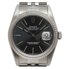 ROLEX Stainless Steel Datejust Wristwatch Ref 16234 circa 1995