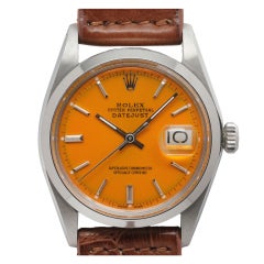 ROLEX Stainless Steel Datejust with "Mandarin" Dial circa 1970