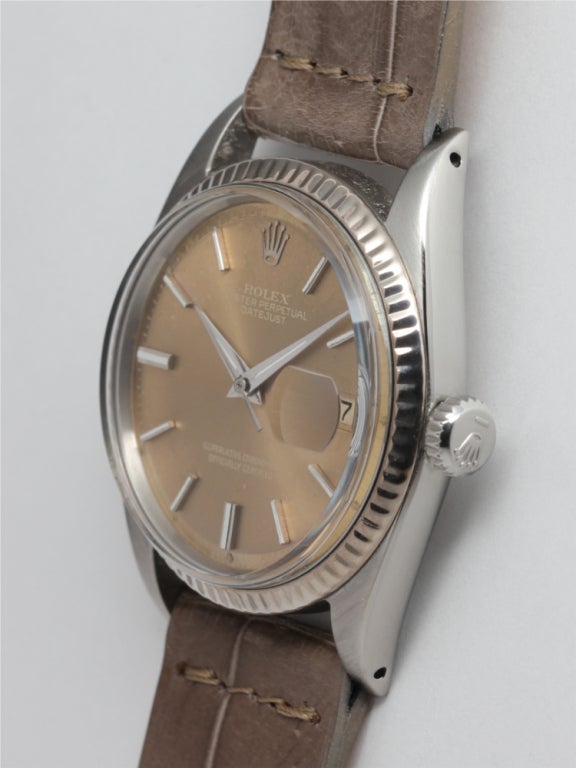 ROLEX Stainless Steel Datejust Watch Ref 1601 circa 1970s