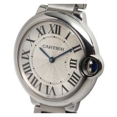 CARITER Stainless Steel Ballon Bleu Wristwatch with Date