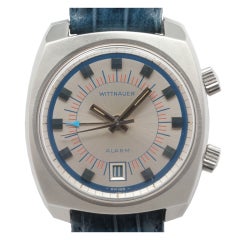 Wittnauer Edelstahl Alarm-Armbanduhr ca. 1960er Jahre
