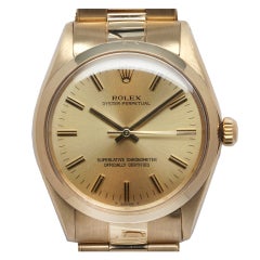 ROLEX Yellow Gold Oyster Perpetual Ref 1005 circa 1967