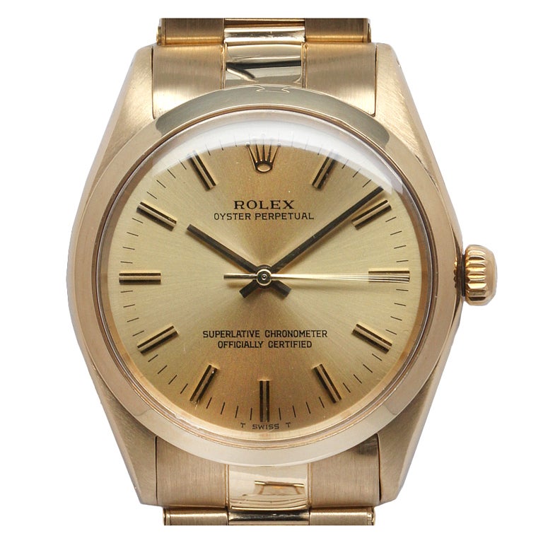 ROLEX Yellow Gold Oyster Perpetual Ref 1005 circa 1967