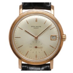 PATEK PHILIPPE Pink Gold Automatic Wristwatch Ref 3445 circa 1960s