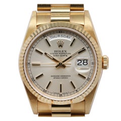 ROLEX Gold Day-Date President Wristwatch Ref 18238 circa 1993