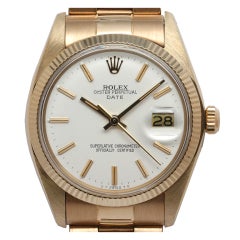 ROLEX Yellow Gold Oyster Perpetual Date Ref 1500 circa 1970s