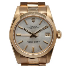 Vintage ROLEX Gold Oyster Perpetual Datejust Midsize Ref 6827 circa 1980s
