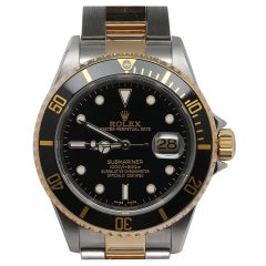 ROLEX Stainless Steel and Gold Submariner Wristwatch Ref 16613 circa 2006