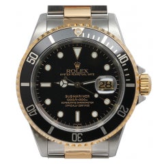 ROLEX Steel and Gold Submariner Wristwatch Ref 11618 circa 1999