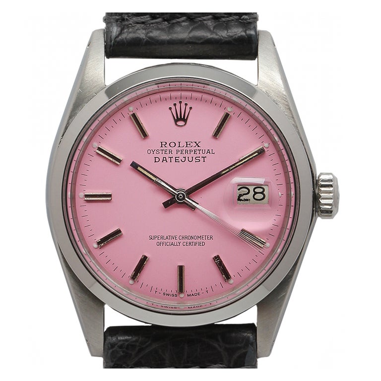 rolex datejust crocodile strap