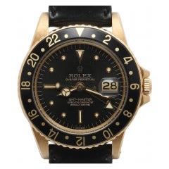 ROLEX Yellow Gold GMT-Master Wristwatch Ref 1675 circa 1977