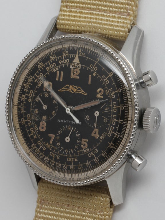 BREITLING Stainless Steel Navitimer First Generation circa 1954
