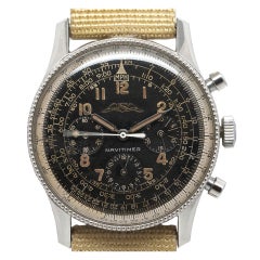 Vintage BREITLING Stainless Steel Navitimer First Generation circa 1954