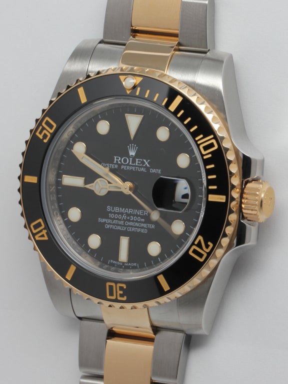 ROLEX Stainless Steel and Gold Submariner Ref 116613 circa 2011